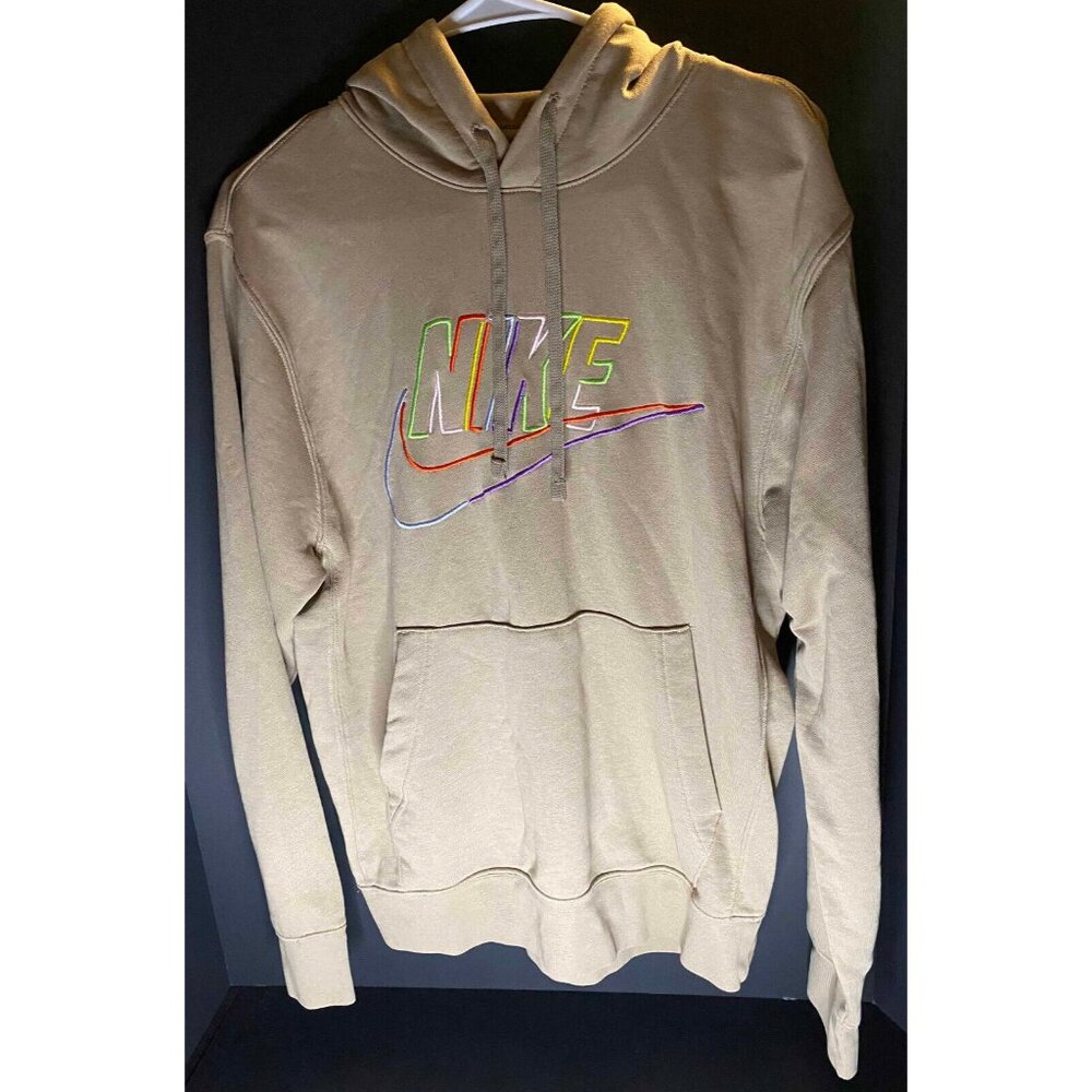 Nike Pullover French Terry Tan Pullover Hoodie Sweatshirt Mens S DX0793-247